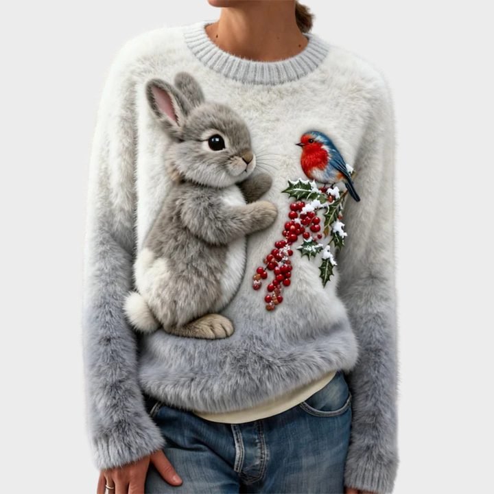 Luna - Pull en peluche festif